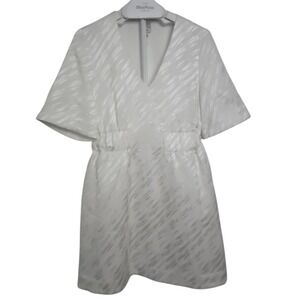 Baum und Pferdgarten White Jacquard Romper V-Neck Flex Waist China Women's 38/M